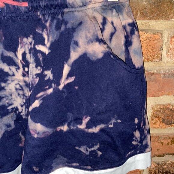 Saks Fifth Avenue Custom Bleach Dyed Sweat Shorts Women's Size XS - Picture 3 of 7